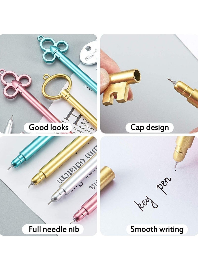 48Pcs Vintage Key Gel Ink Pens, Key Shape Pens,  Novelty Pens, Black Fine Point Pen for Office Stationary School Supplies, Graduation Gifts, Student Rewards Stationery - Image 3